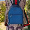 Ba lô MK Michael Kor Adina Medium Backpack màu xanh logo #35t1s4ab6b